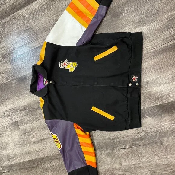 Vintage Betty Boop Leather Letterman’s Patched Jacket Jeff Hamilton L Rare